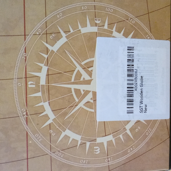 World Globe . Wooden base - Picture 7 of 7